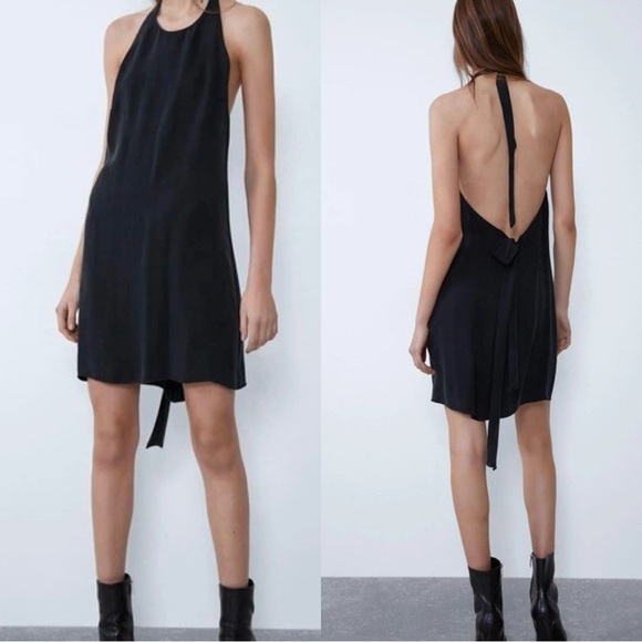Zara Dresses & Skirts - Zara Black Halter Dress